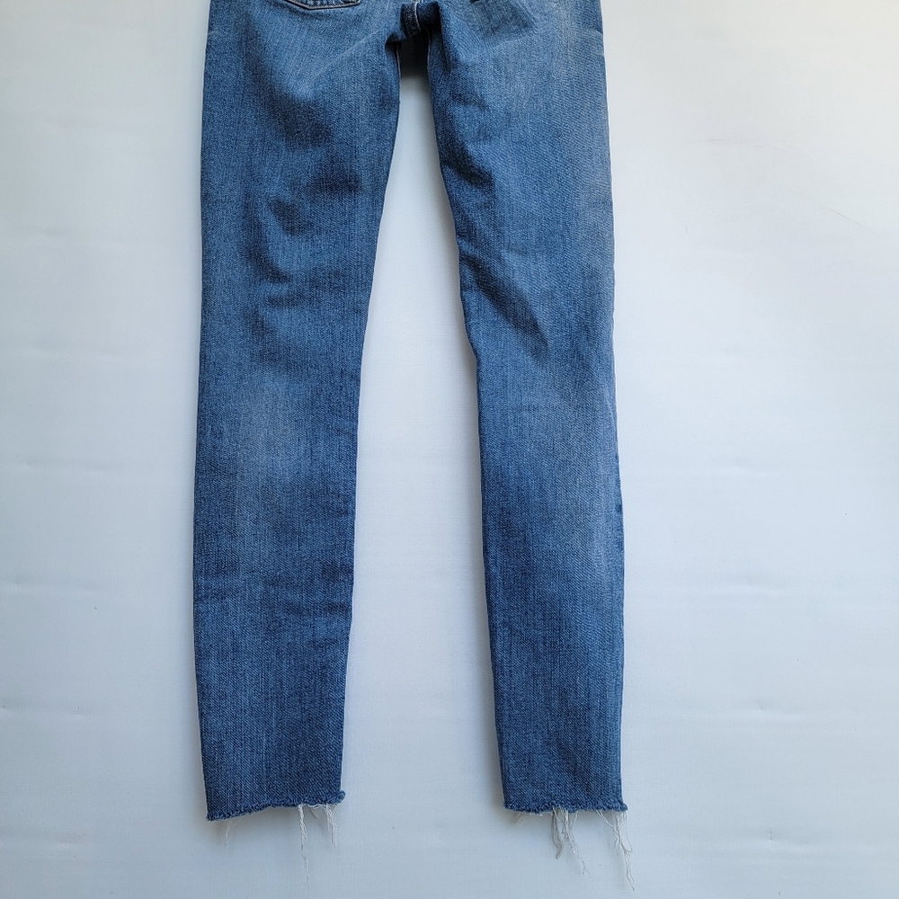 Zara Distressed Embroidered Studded Skinny Jeans Size 4 Floral Boho Rock N Roll - Picture 12 of 16